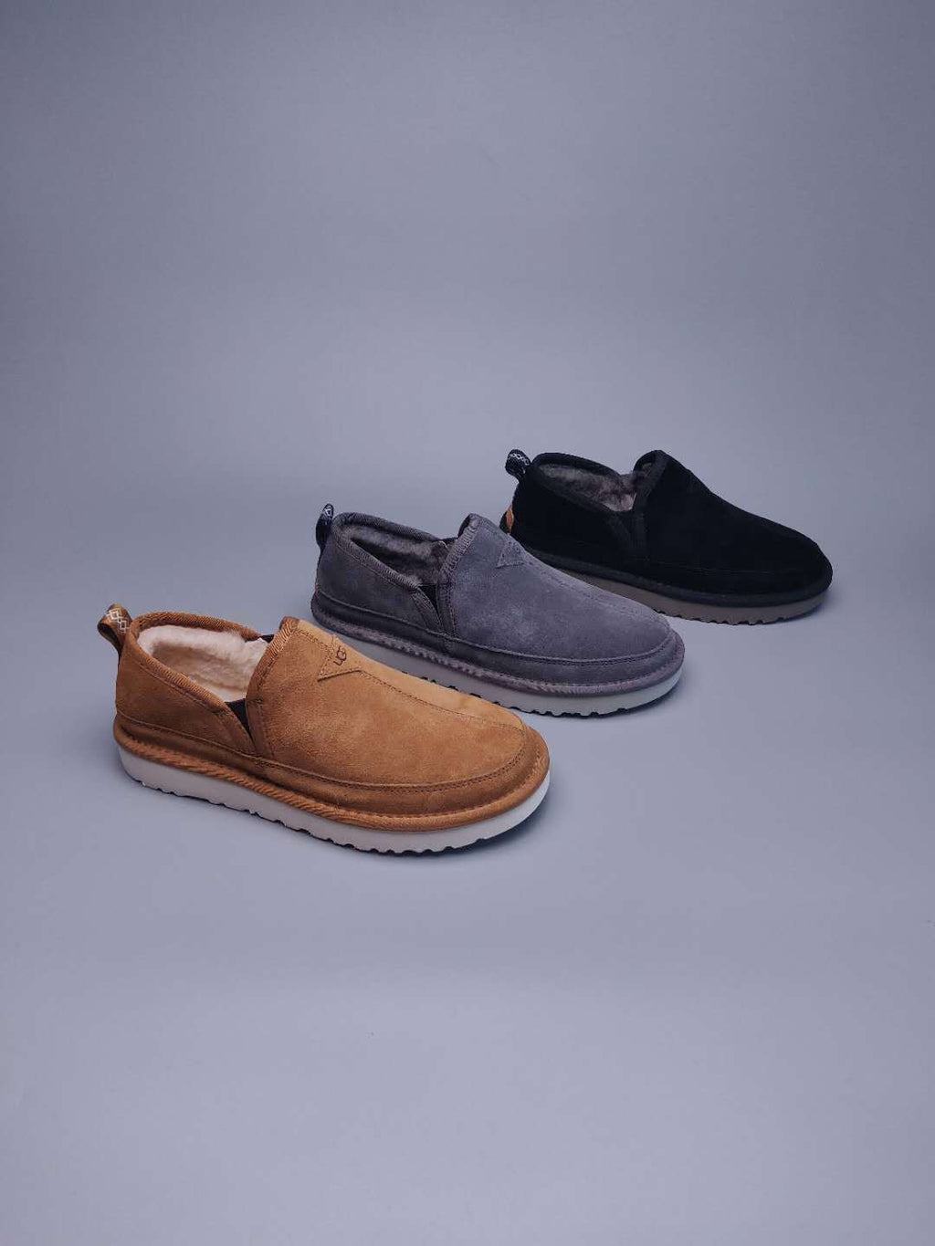 Men's Gray Low-Top Slip-On Shoes | 3455
