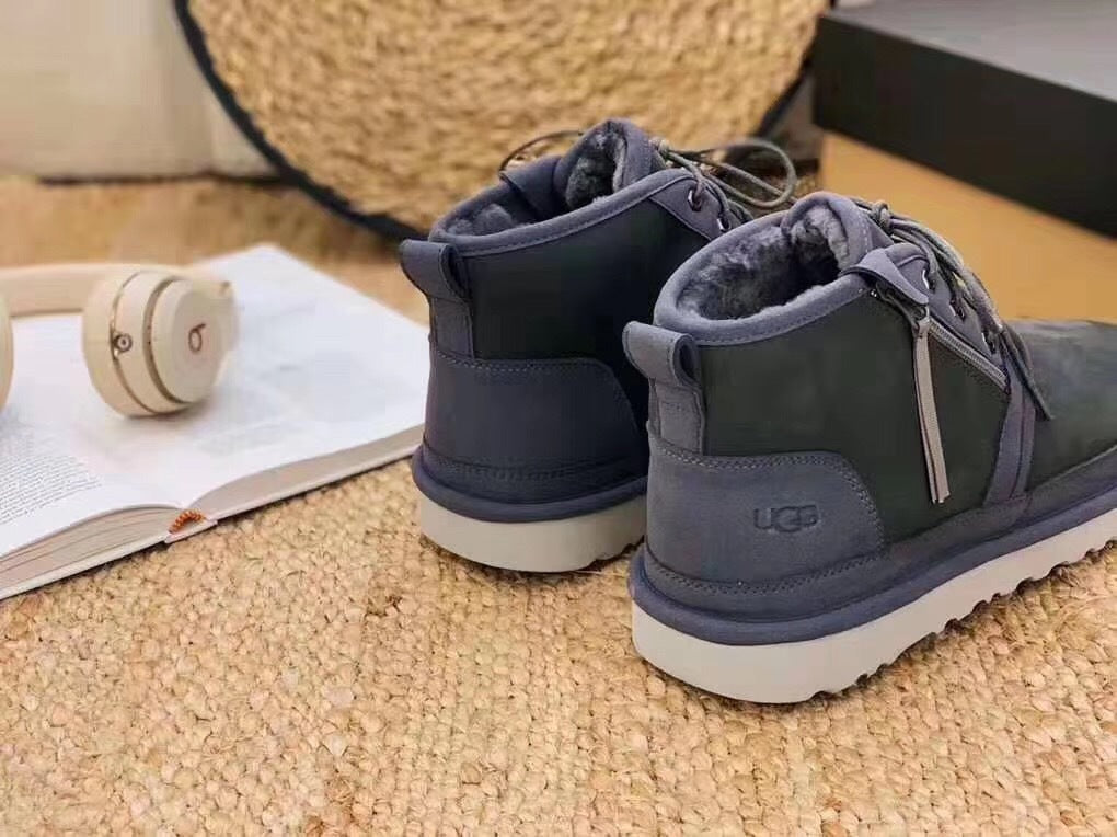Dark Gray Niumu Zip-Up Shoes | Updated Design 3883