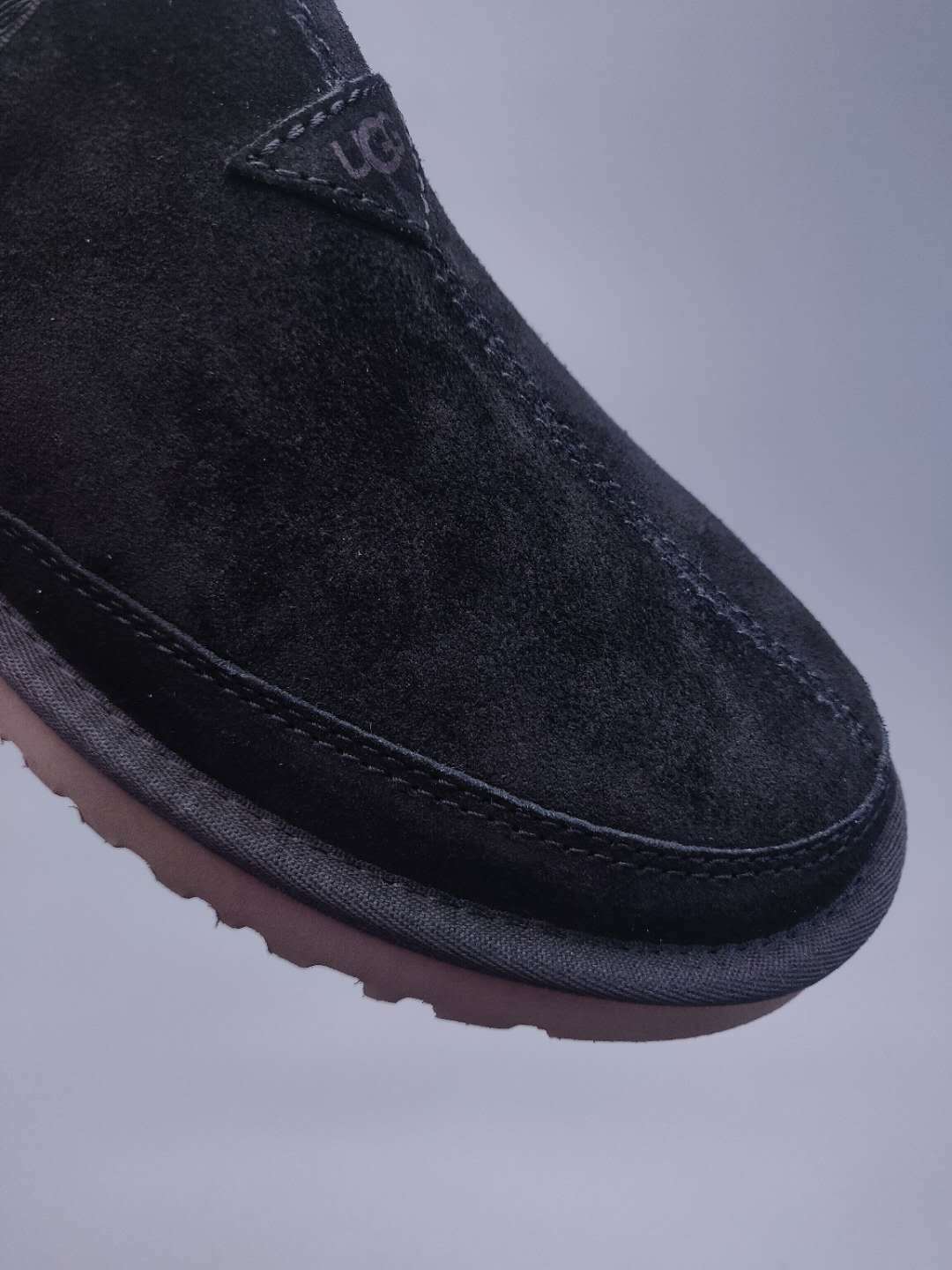 Men's Black Low-Top Slip-On Shoes | 3455