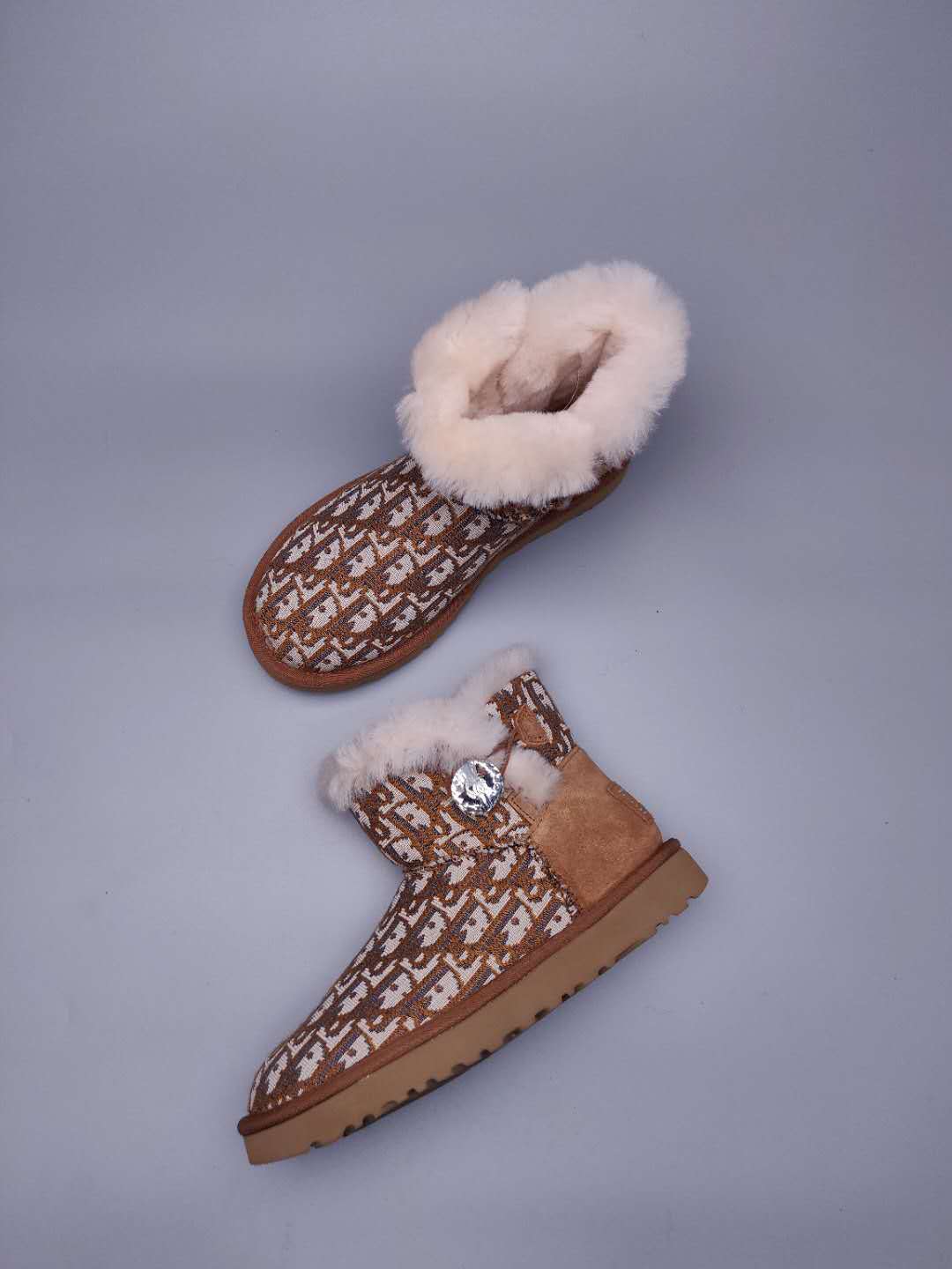 Chestnut Fabric-Texture Shoes | Style 6554
