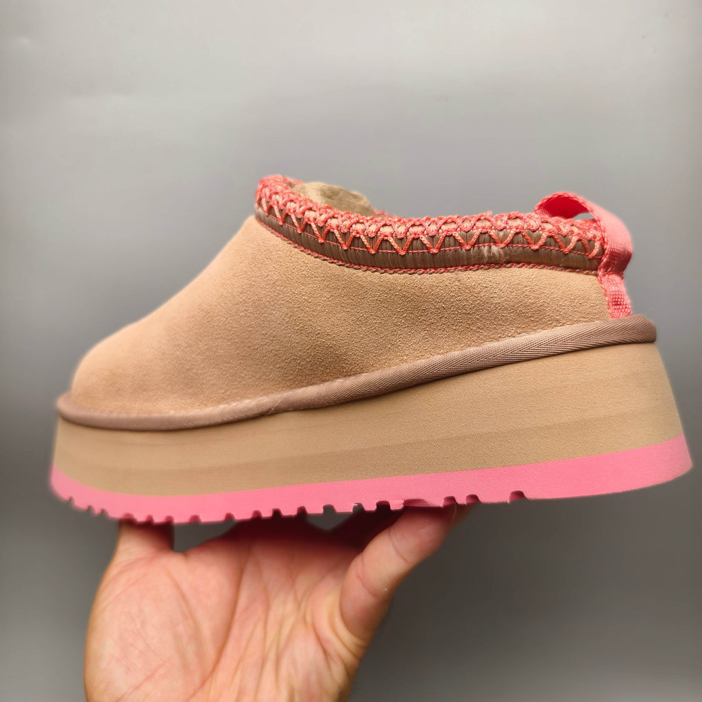 Pink Folk-Inspired Platform Casual Shoes | 2553 / 2130