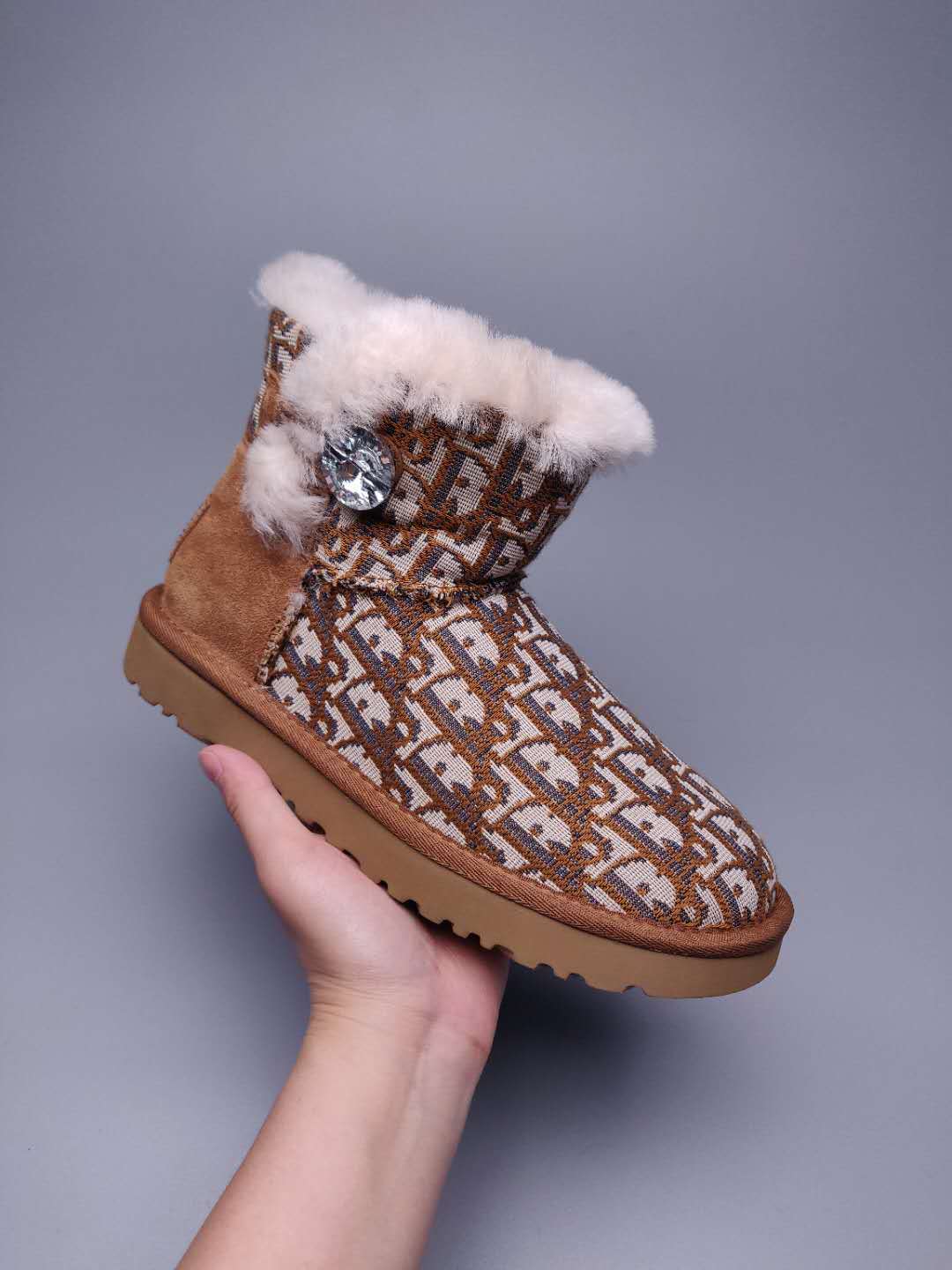 Chestnut Fabric-Texture Shoes | Style 6554