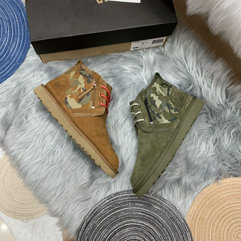 Men's Chestnut Colorblock Camouflage Shoes | 4193
