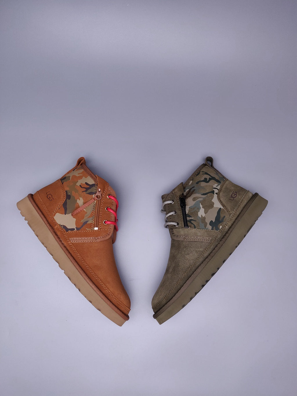 Men's Army Green Colorblock Camouflage Shoes | 4193