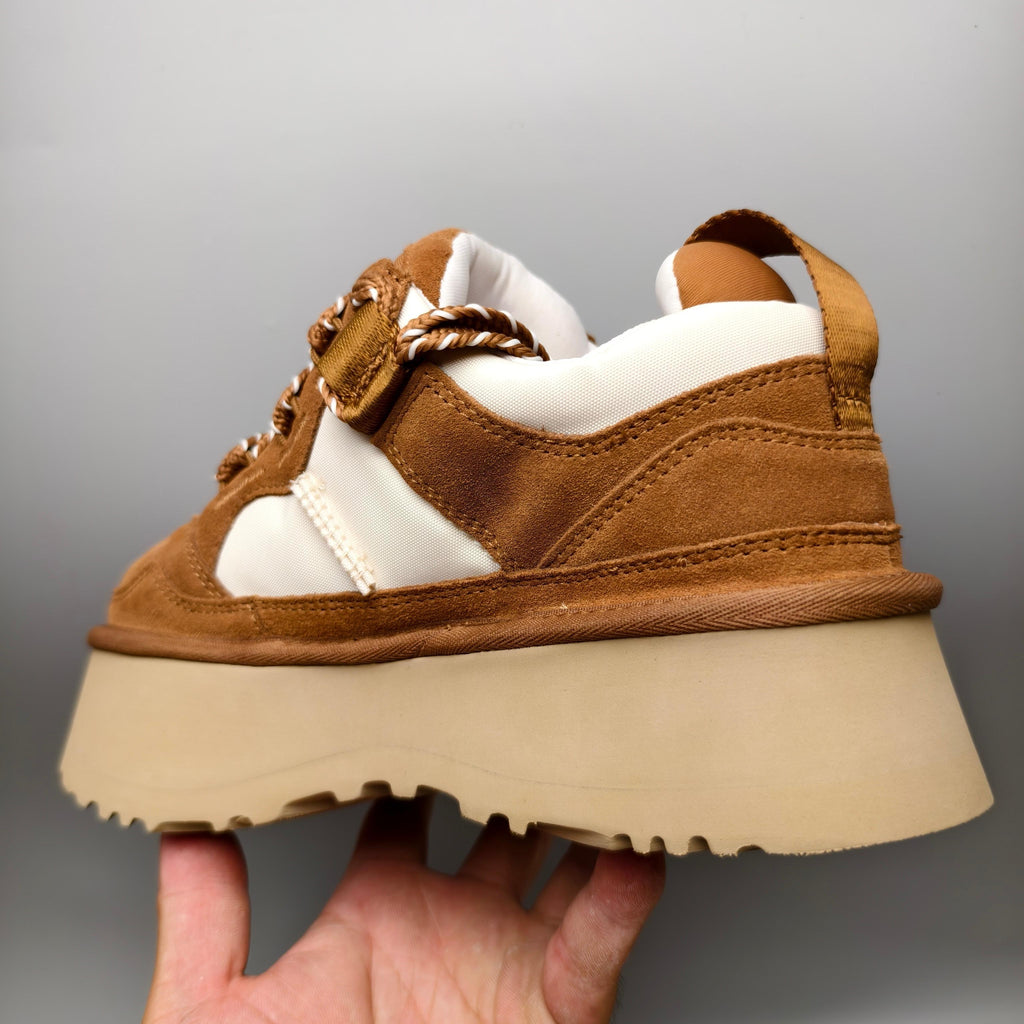 Chestnut Chunky Platform Lace-Up Sneakers | 1541