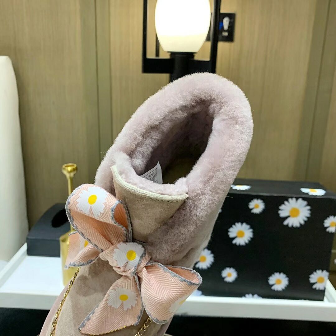 Dusk Pink Daisy Chain & Ribbon Detail Shoes | Style 7888