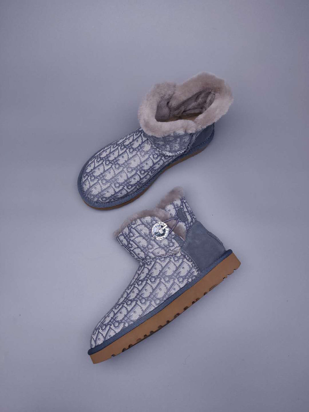 Gray Fabric-Texture Shoes | Style 6554