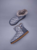 Gray Fabric-Texture Shoes | Style 6554