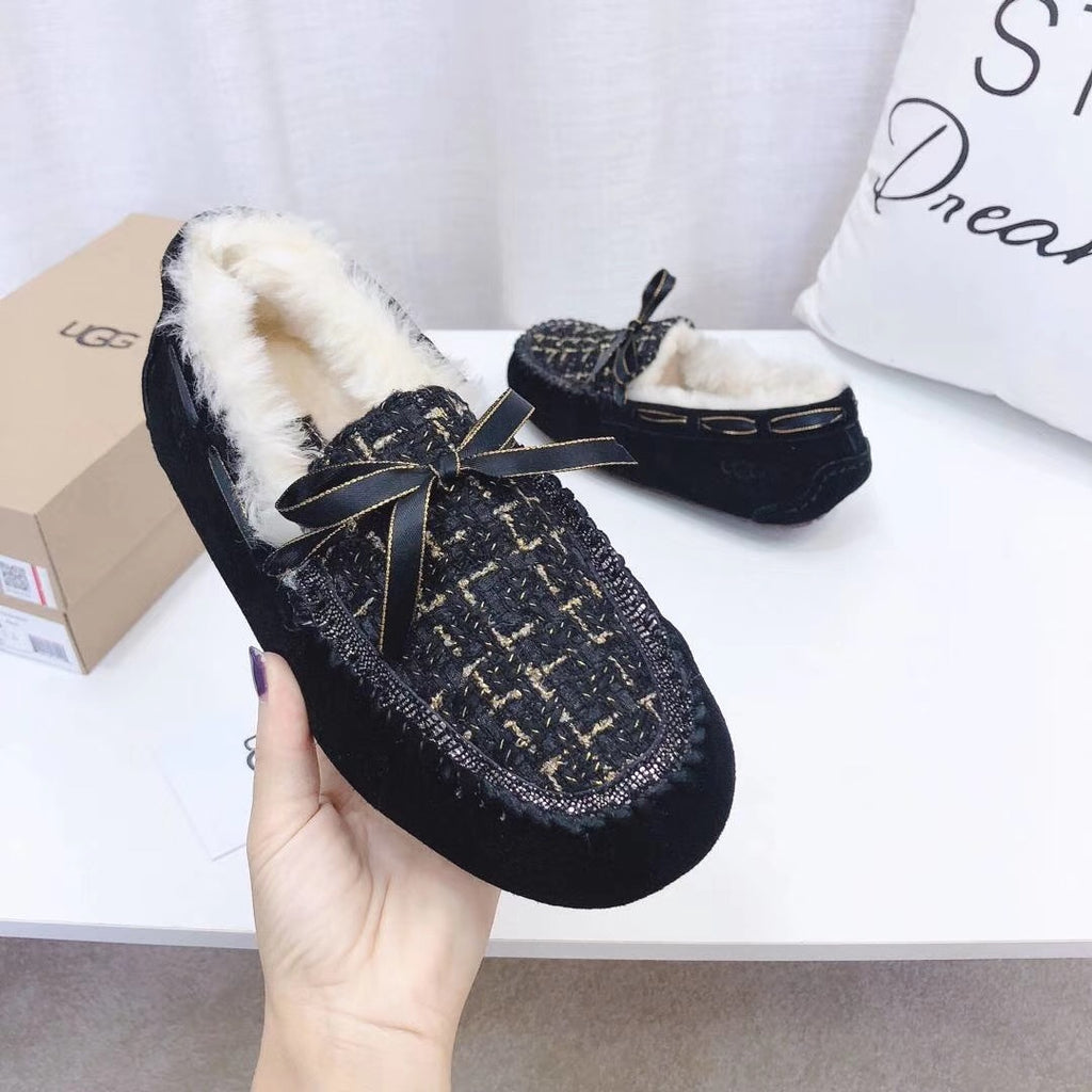 Black Chic Moccasin Loafers | Style 5623