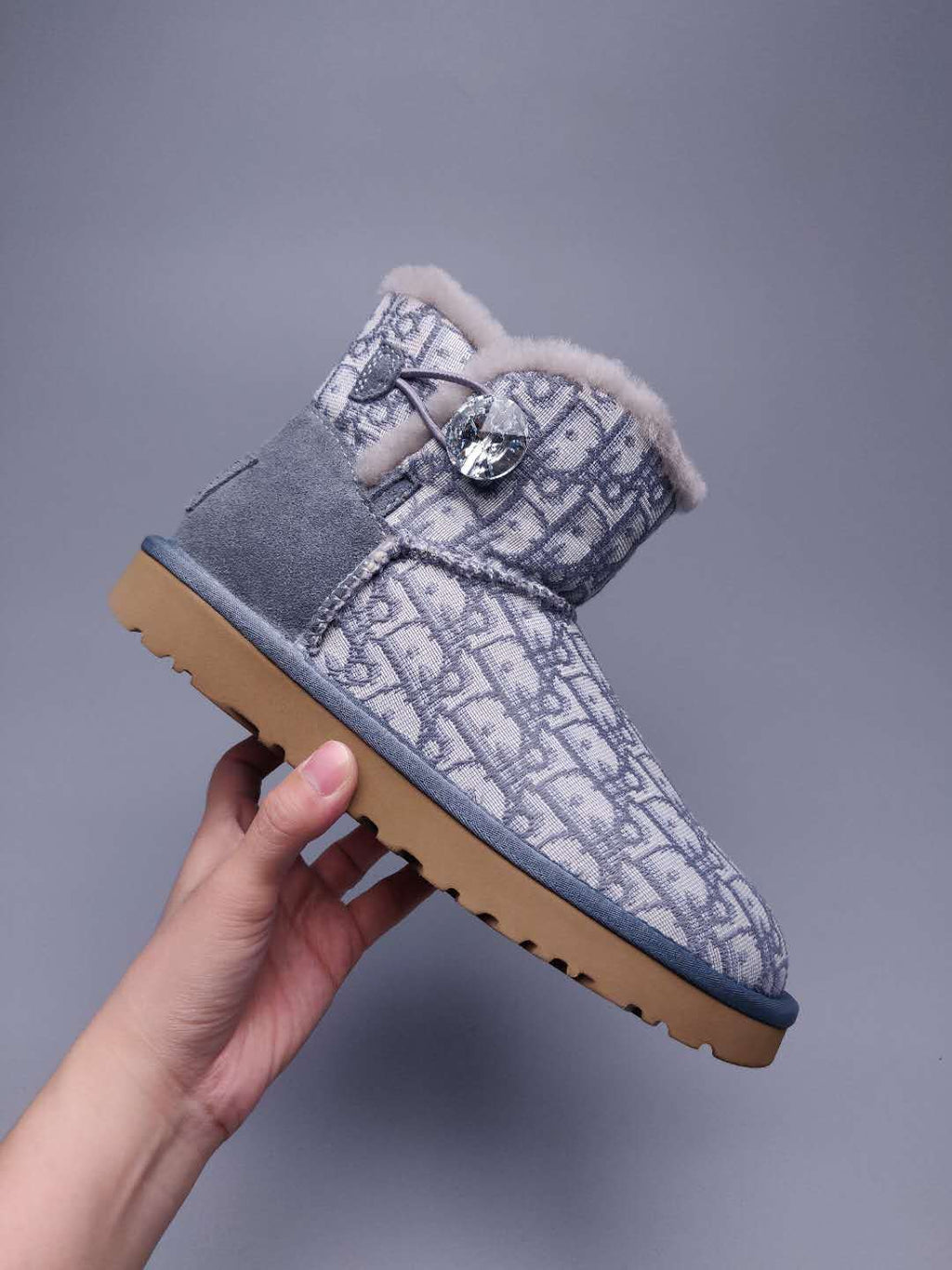 Gray Fabric-Texture Shoes | Style 6554