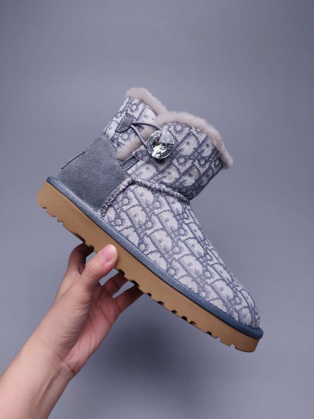 Gray Fabric-Texture Shoes | Style 6554