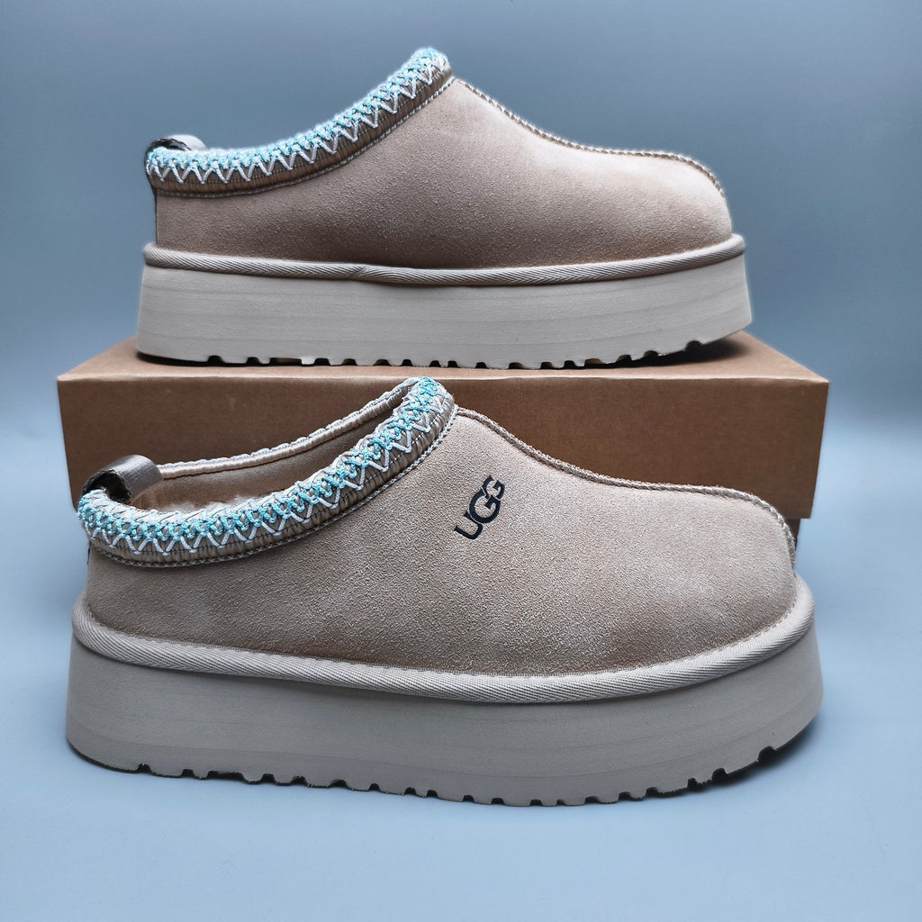 Beige Folk-Inspired Platform Casual Shoes | 2553 / 2130