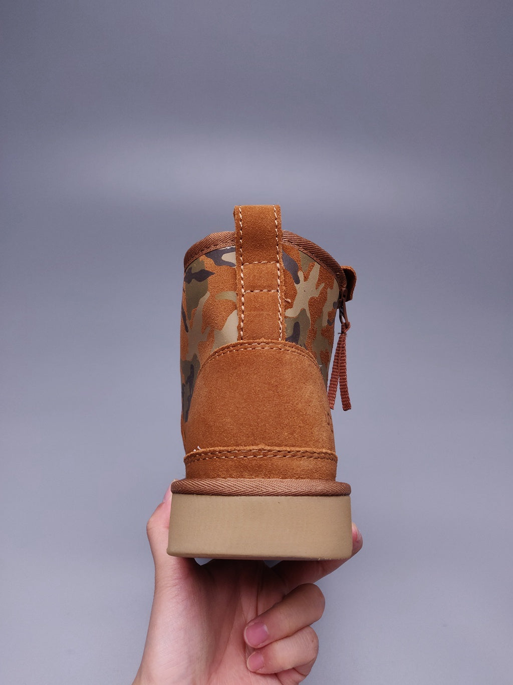 Men's Chestnut Colorblock Camouflage Shoes | 4193