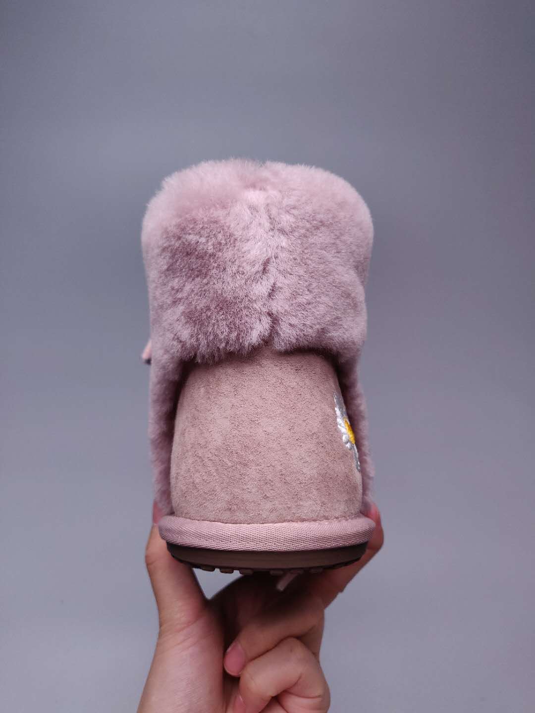 Dusk Pink Daisy Chain & Ribbon Detail Shoes | Style 7888