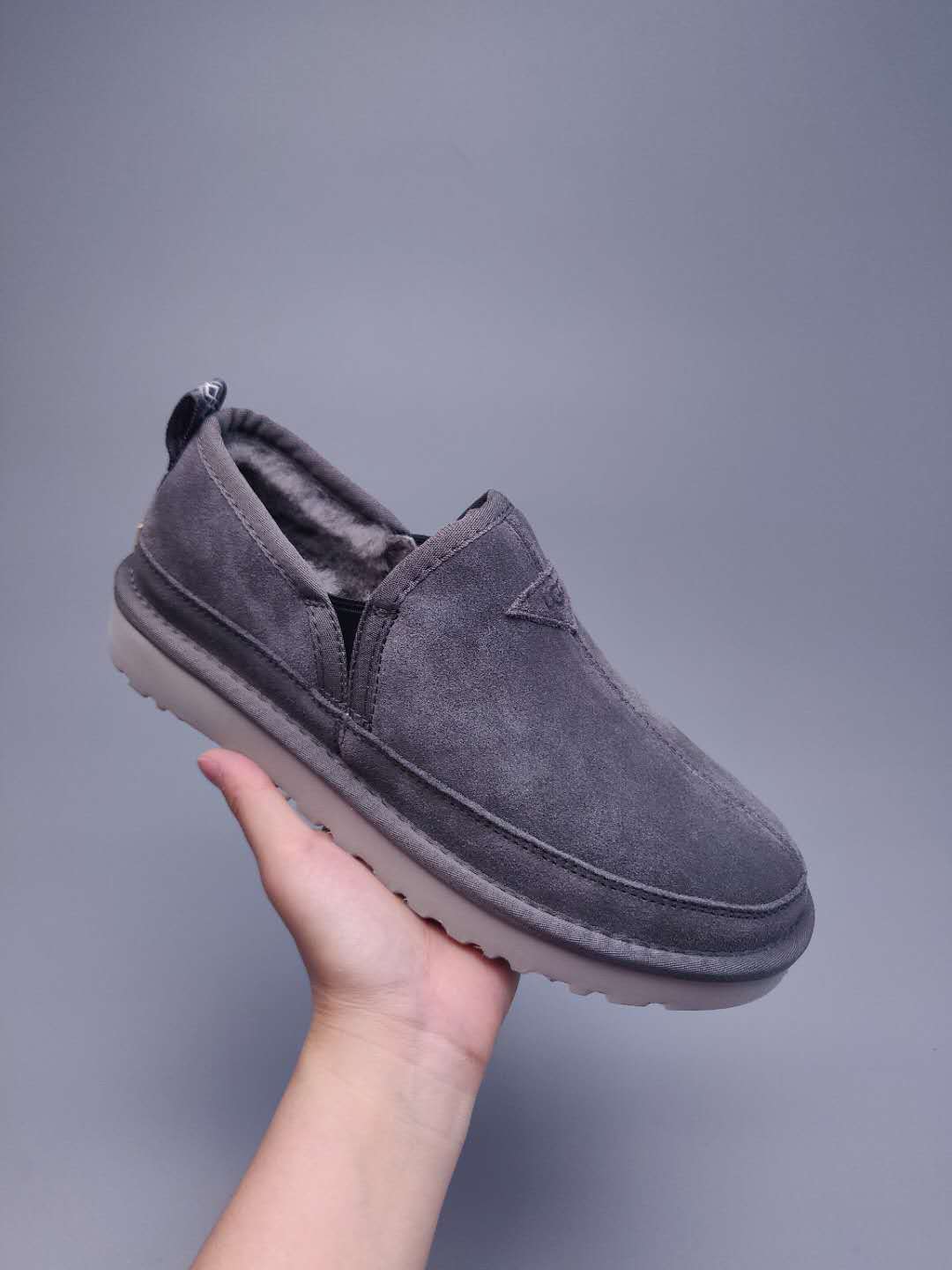 Men's Gray Low-Top Slip-On Shoes | 3455