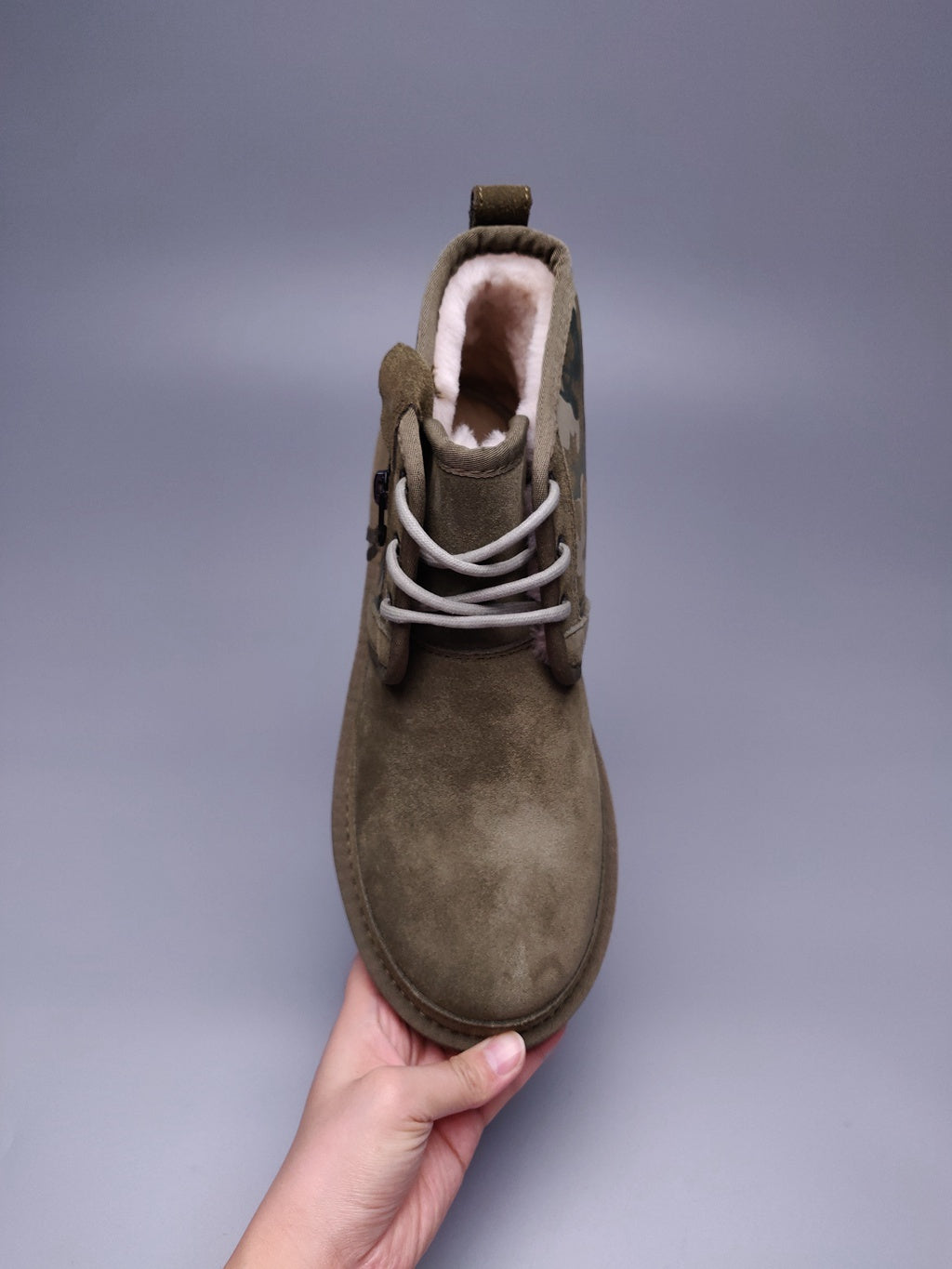 Men's Army Green Colorblock Camouflage Shoes | 4193
