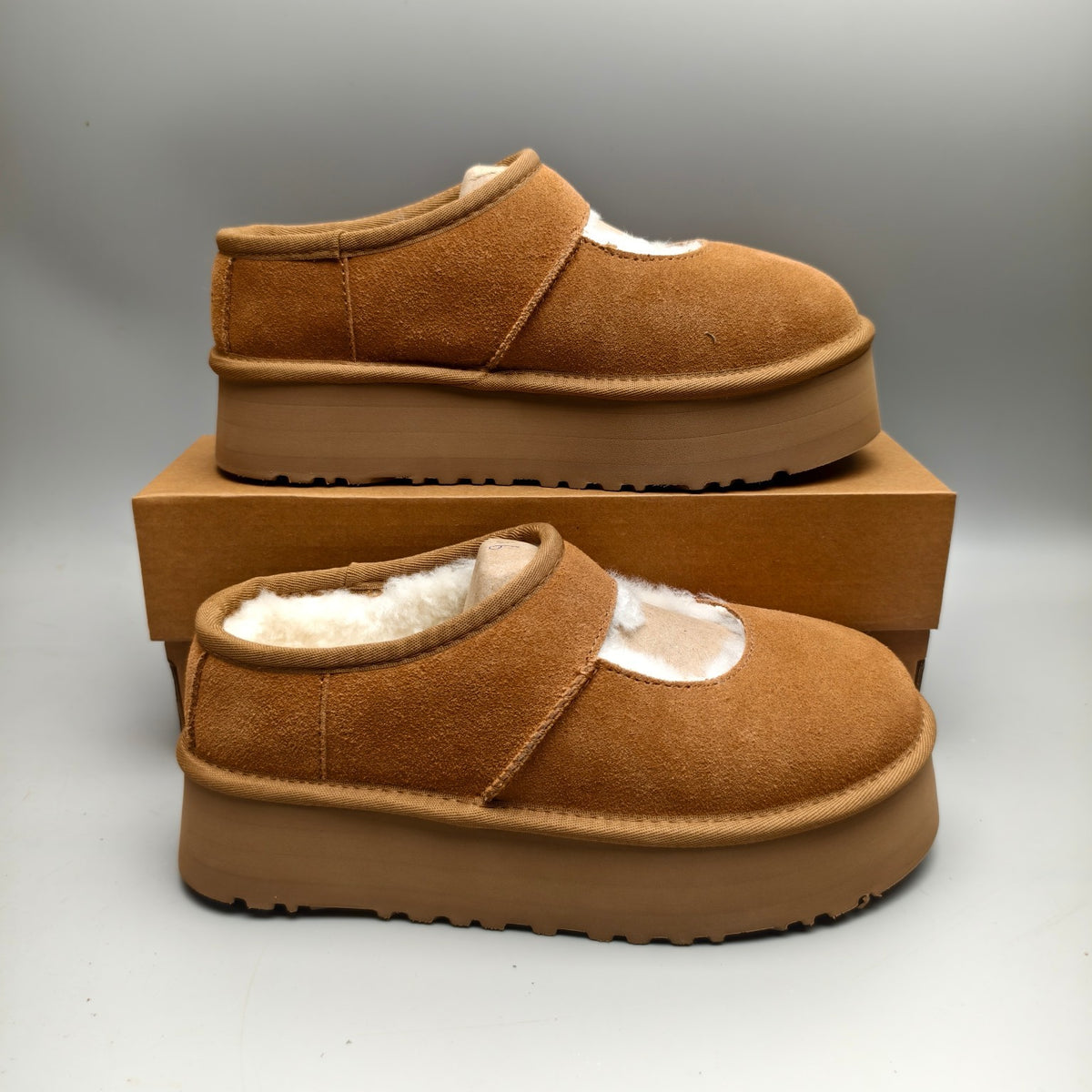 Chestnut Platform Mary Jane Fashion Shoes | Style 7612