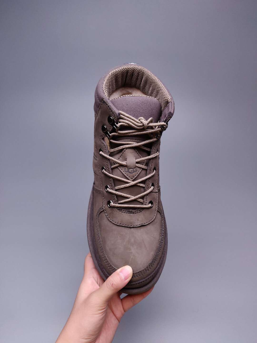 Men's Gray Lace-Up Casual Shoes | 2991