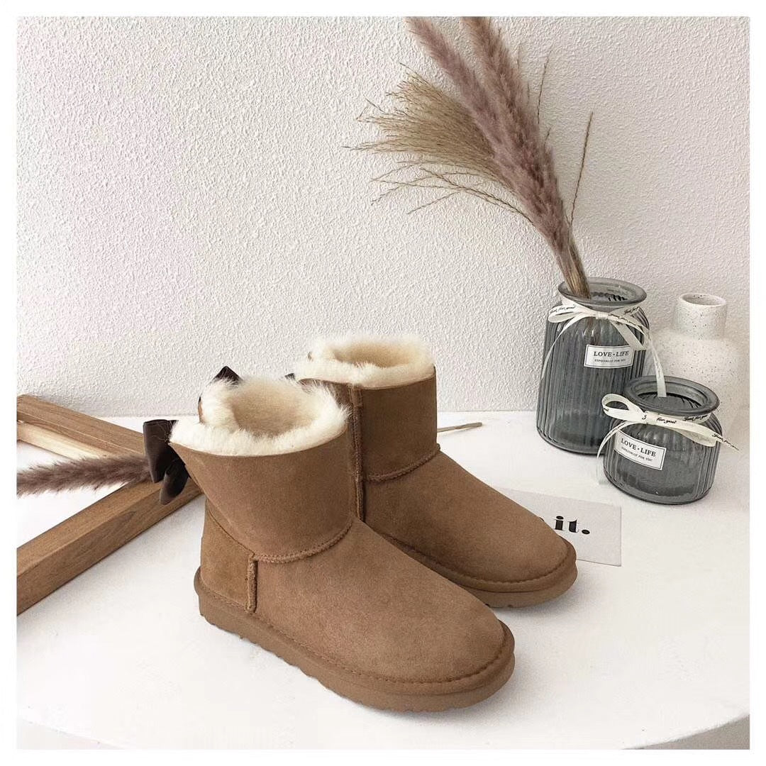 Chestnut Bow-Detail Ankle Boots | 3130