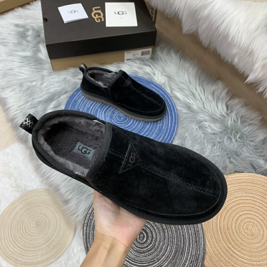 Men's Black Low-Top Slip-On Shoes | 3455