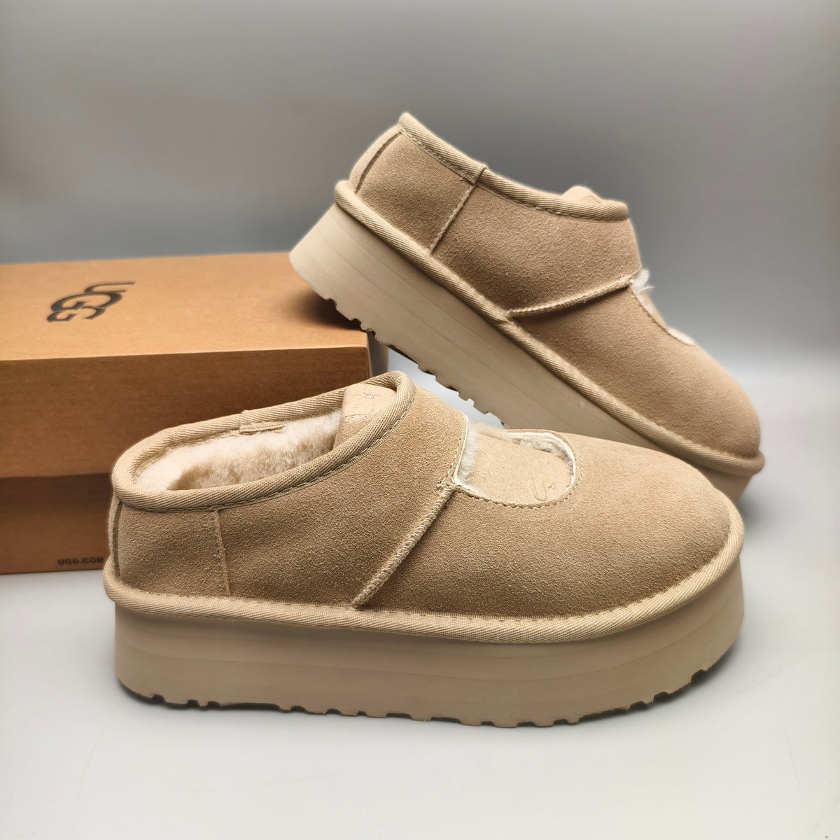 Sand Platform Mary Jane Fashion Shoes | Style 7612