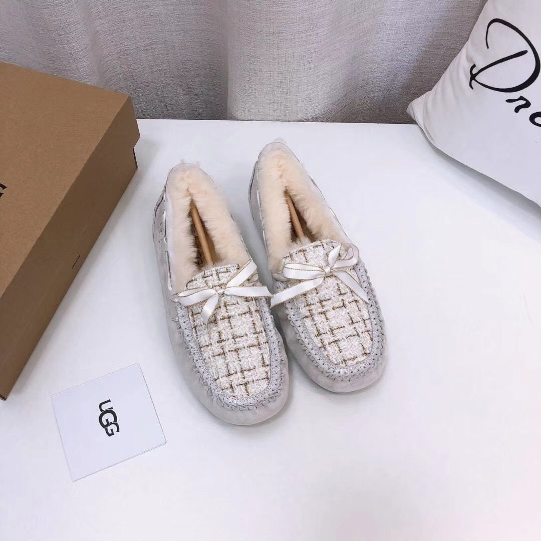 Pearl White Chic Moccasin Loafers | Style 5623