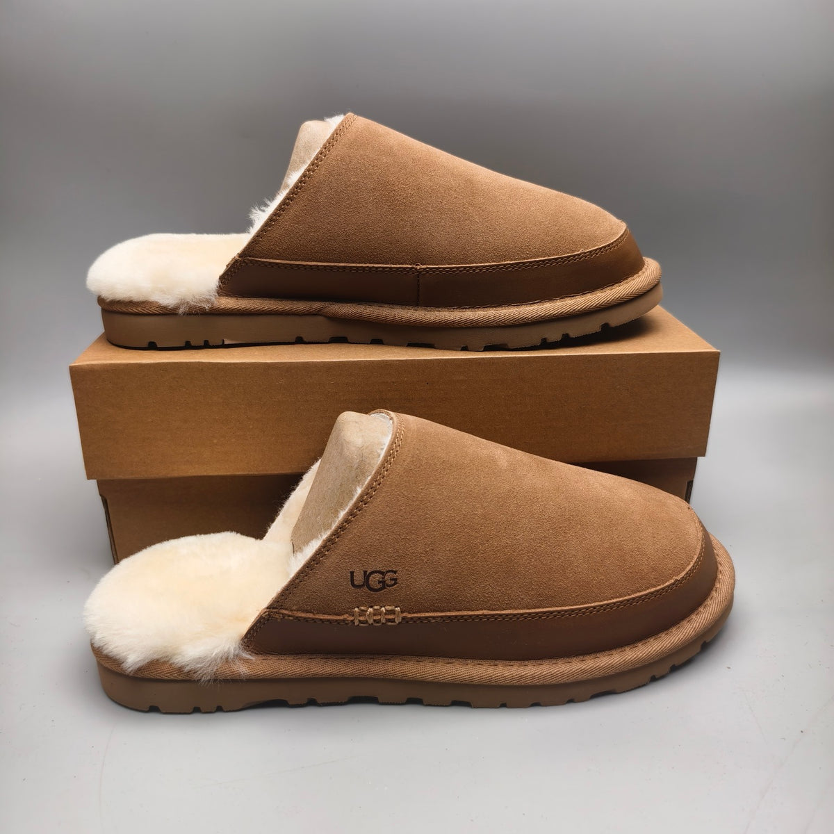 Men's Chestnut Ultra-Lightweight Fluffy Casual Slippers | 4585