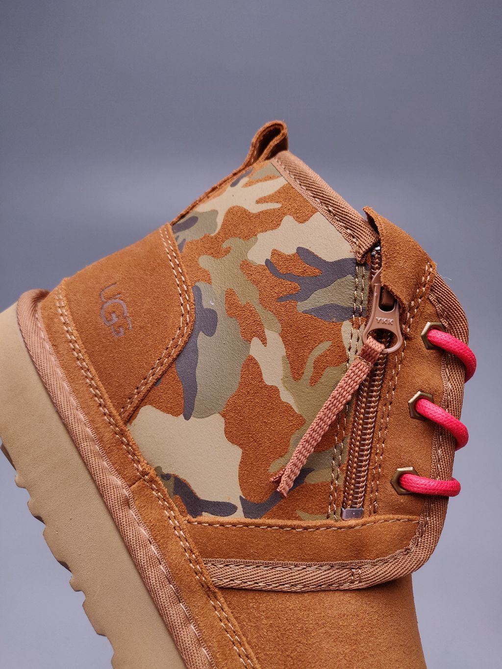 Men's Chestnut Colorblock Camouflage Shoes | 4193