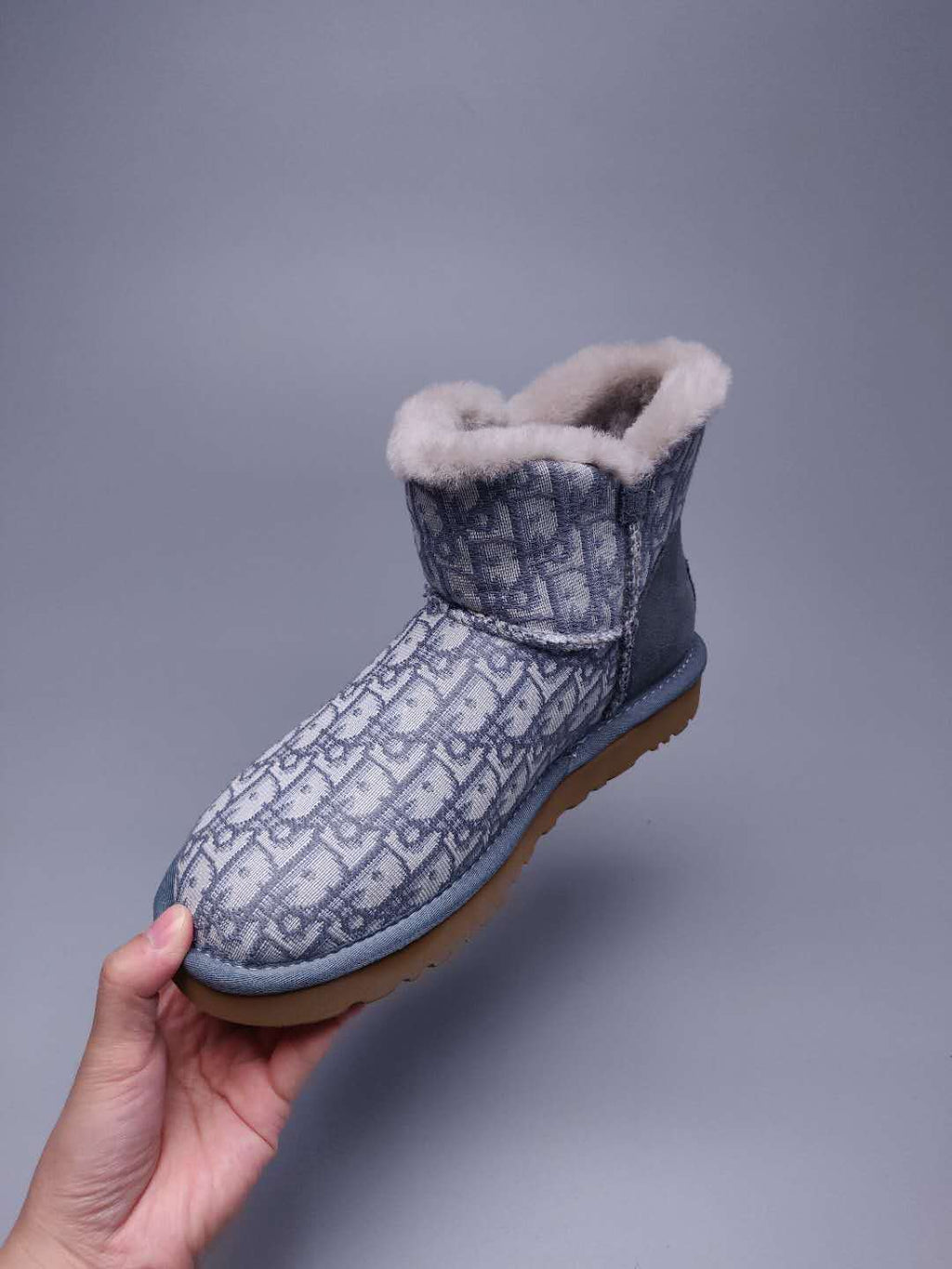Gray Fabric-Texture Shoes | Style 6554