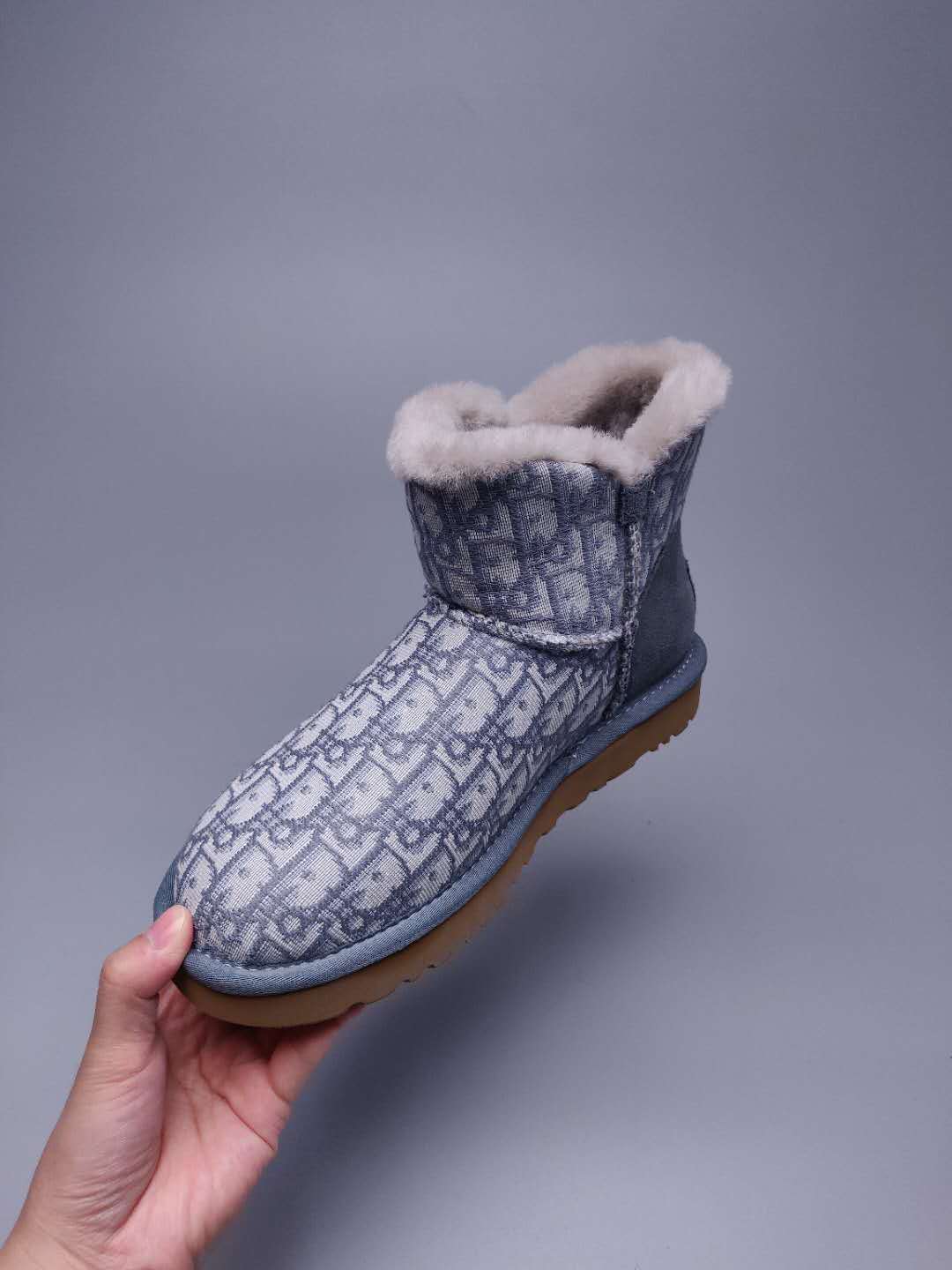 Gray Fabric-Texture Shoes | Style 6554