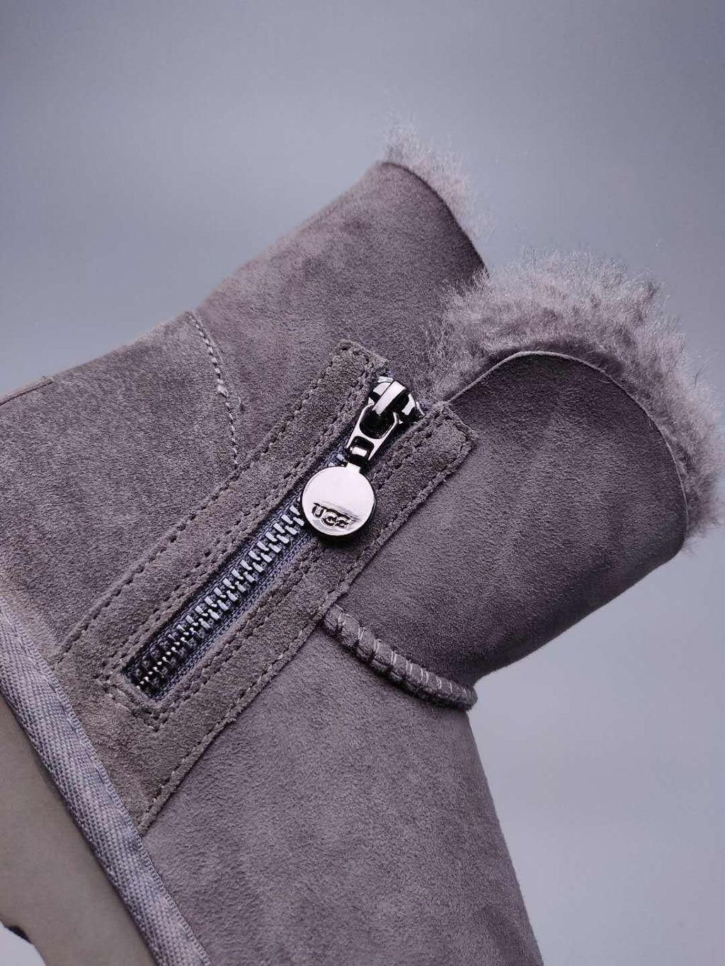 Gray Side-Zip Ankle Boots | 2481