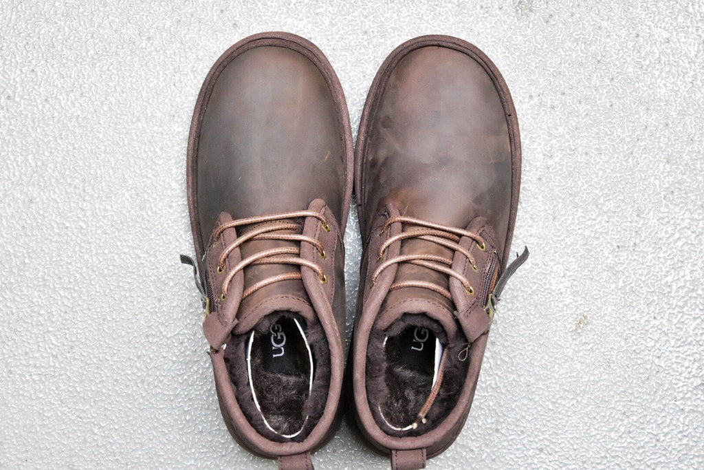 Men's Crazy Horse Leather Zip-Up Shoes | 3883