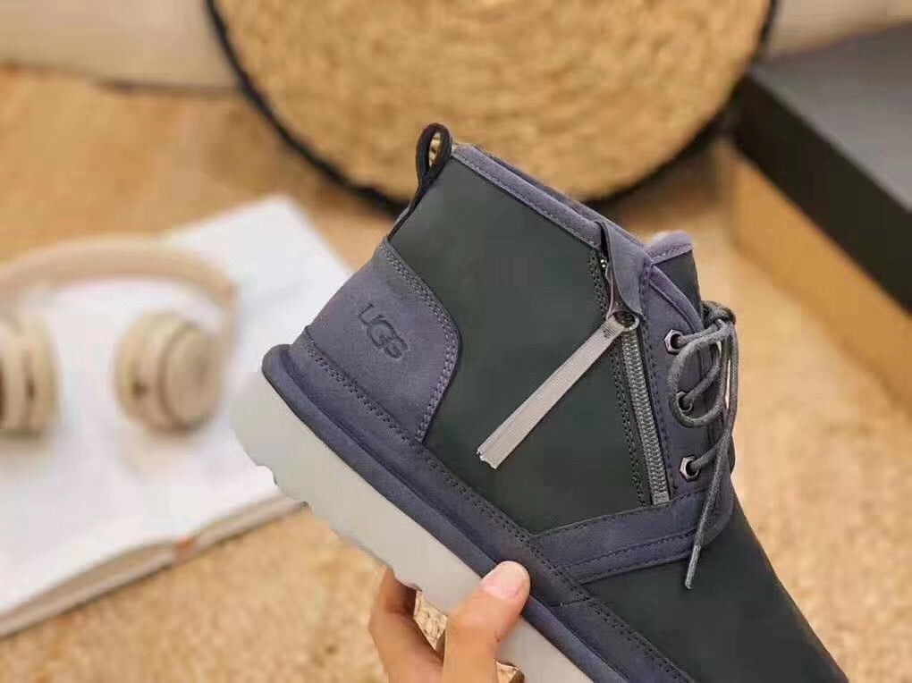 Dark Gray Niumu Zip-Up Shoes | Updated Design 3883