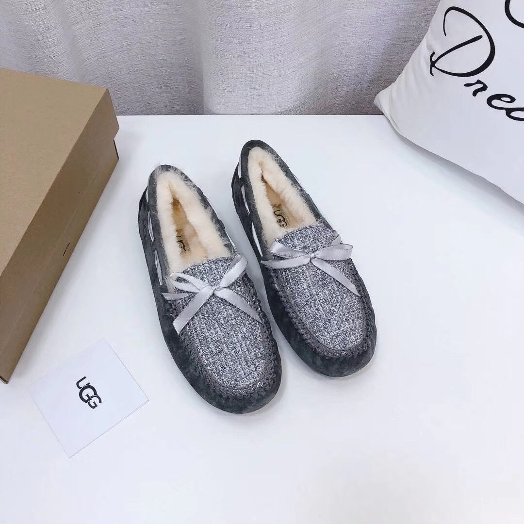 Gray Chic Moccasin Loafers | Style 5623