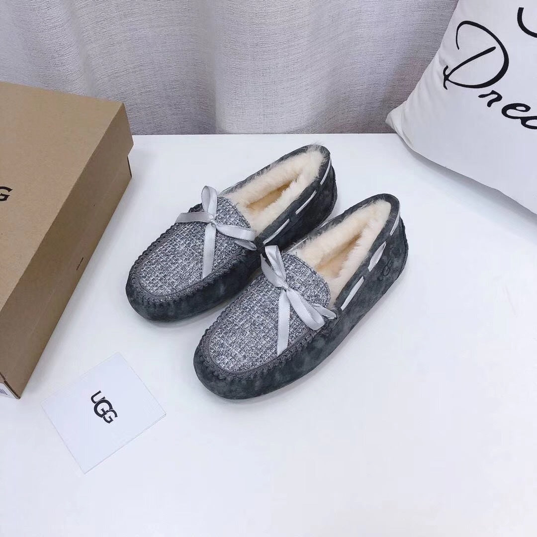 Gray Chic Moccasin Loafers | Style 5623