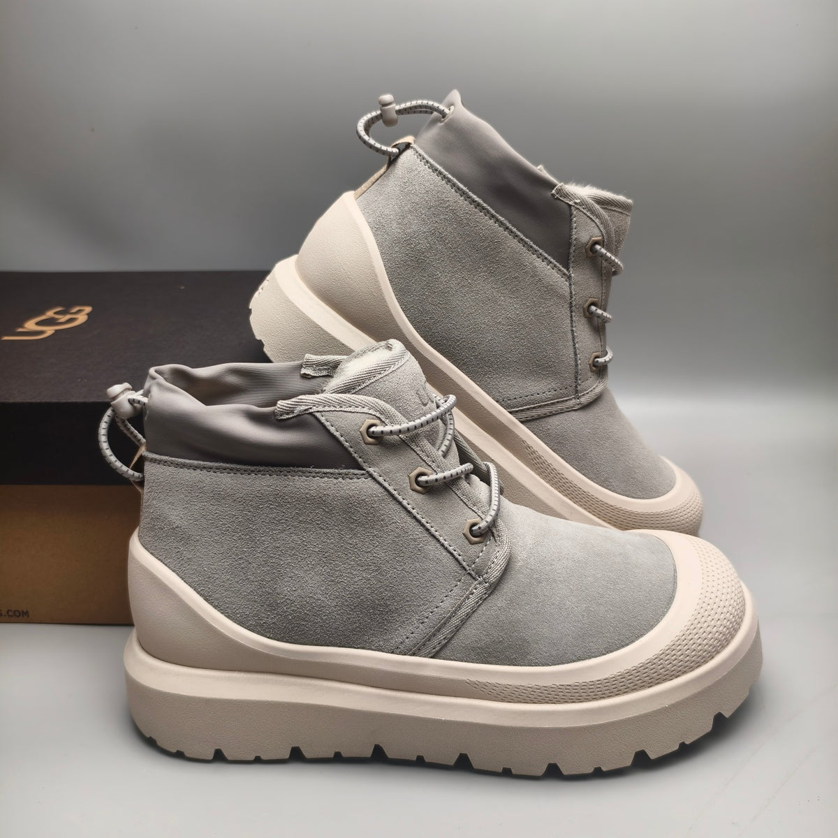 Light Gray High-Top Casual Shoes | 3991