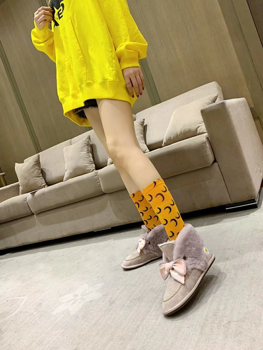 Dusk Pink Daisy Chain & Ribbon Detail Shoes | Style 7888