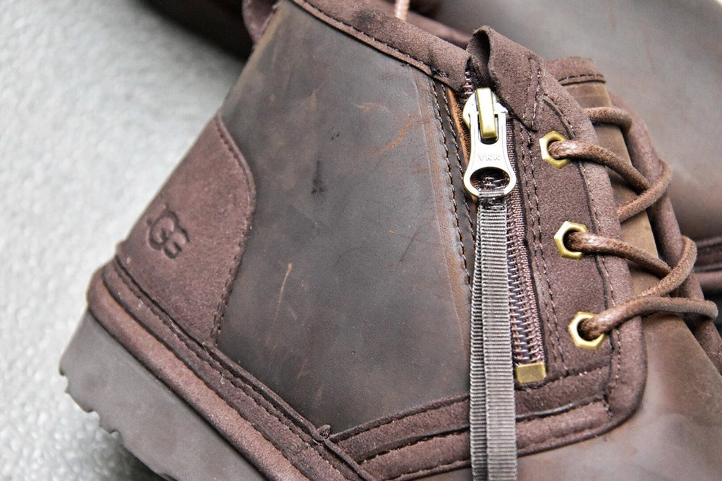 Men's Crazy Horse Leather Zip-Up Shoes | 3883