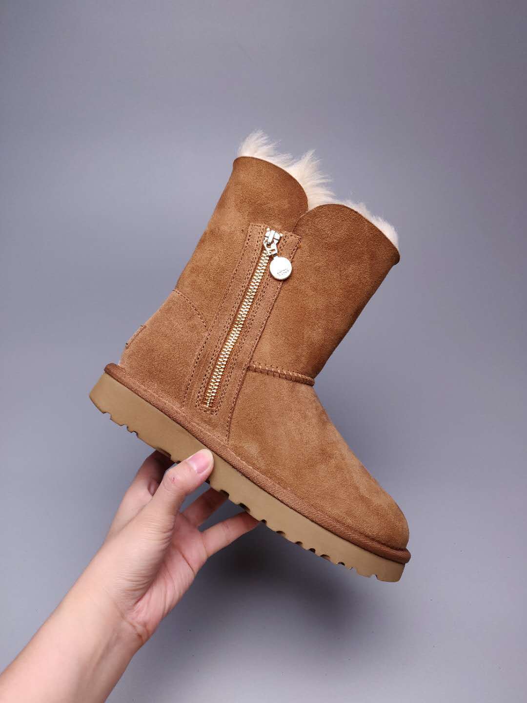 Chestnut Side-Zip Mid-Calf Boots | 2480