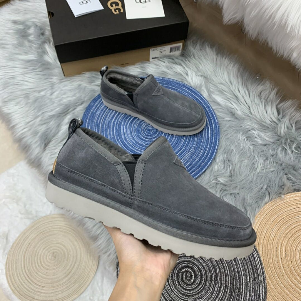 Men's Gray Low-Top Slip-On Shoes | 3455