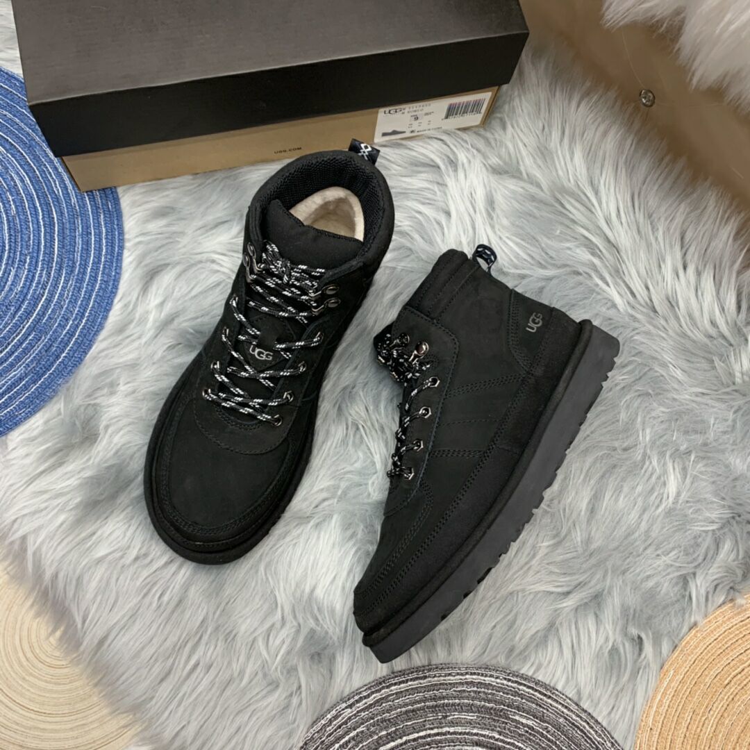 Men's Black Lace-Up Casual Shoes | 2991