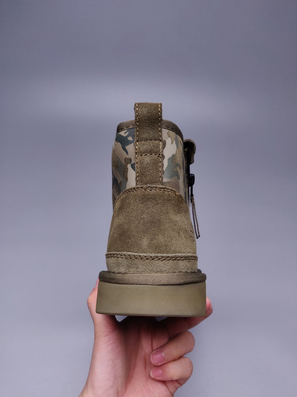 Men's Army Green Colorblock Camouflage Shoes | 4193