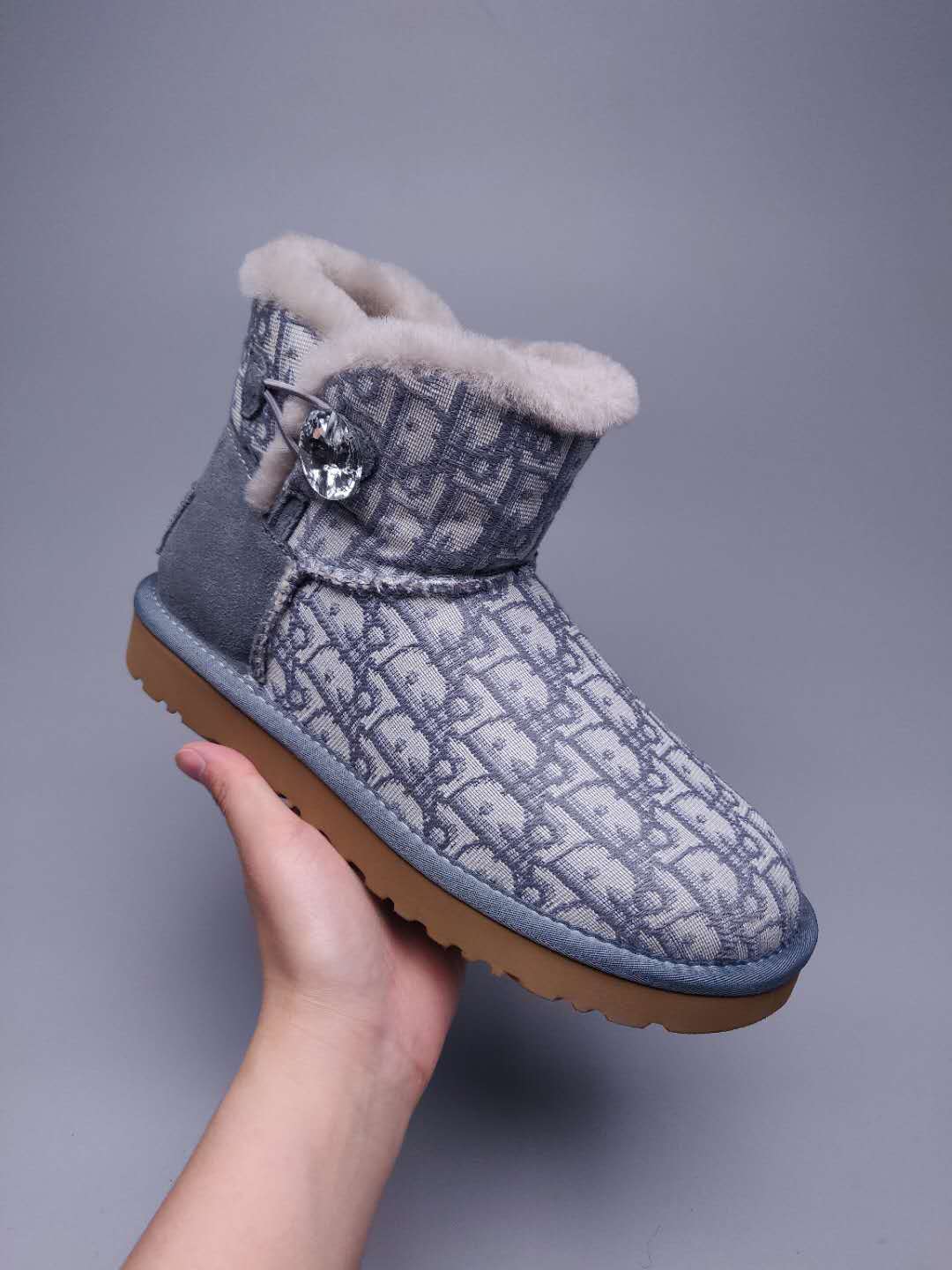 Gray Fabric-Texture Shoes | Style 6554