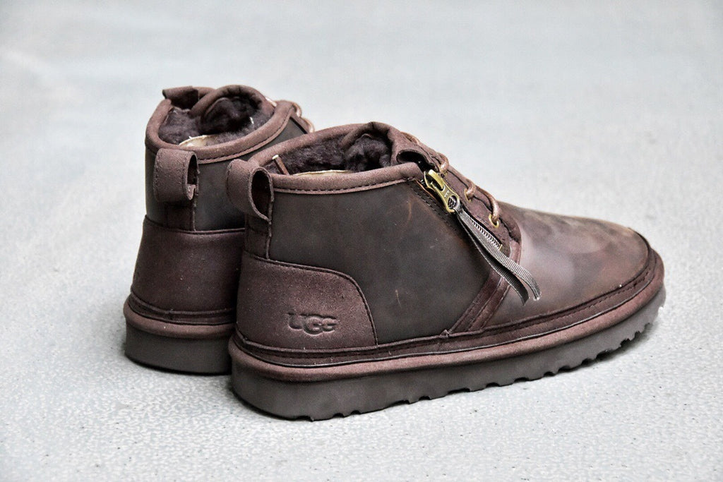 Men's Crazy Horse Leather Zip-Up Shoes | 3883