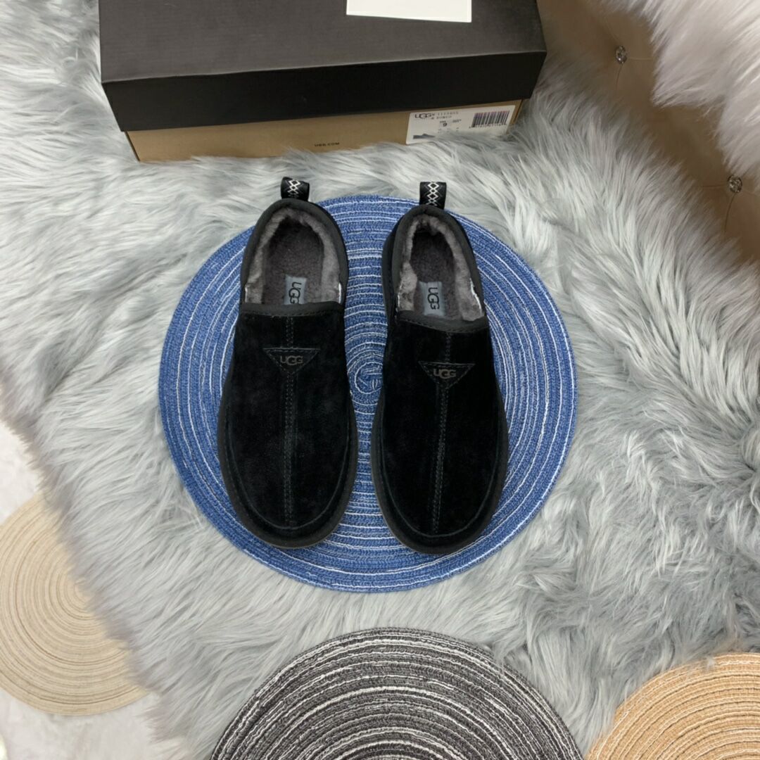Men's Black Low-Top Slip-On Shoes | 3455