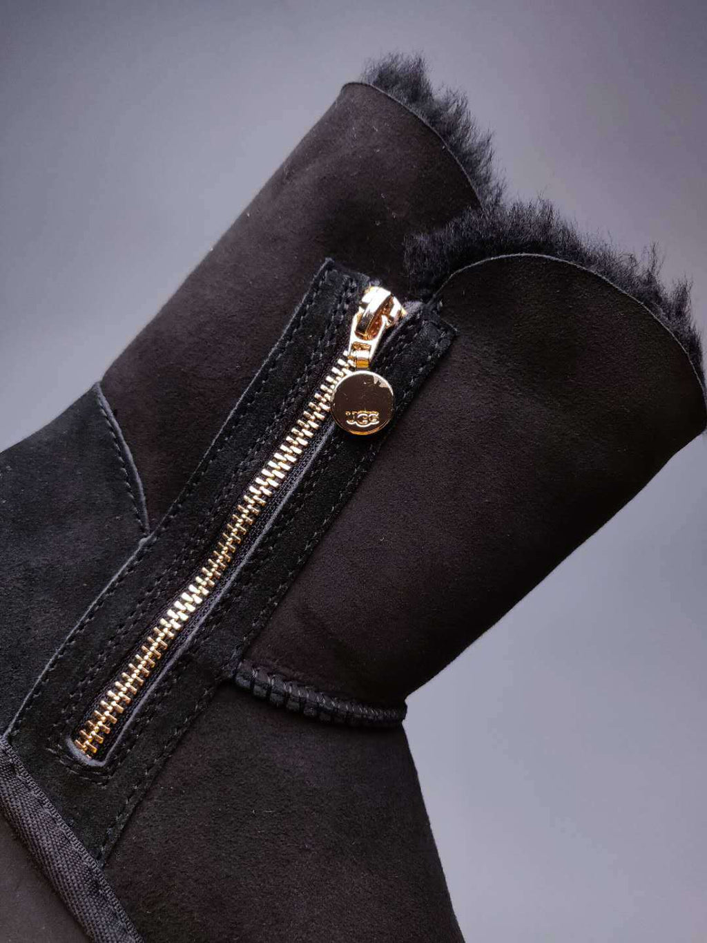 Black Side-Zip Mid-Calf Boots | 2480