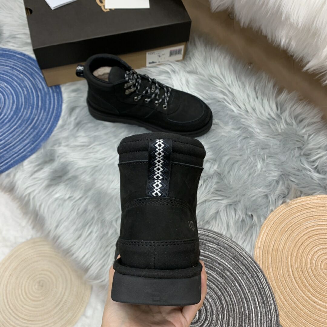 Men's Black Lace-Up Casual Shoes | 2991