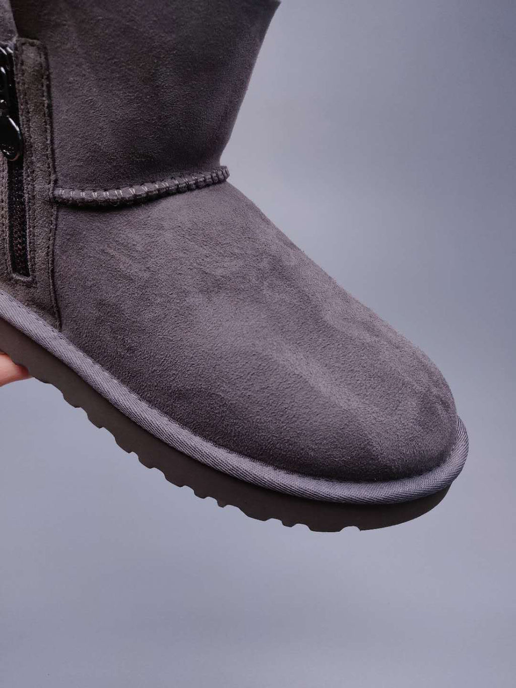 Gray Side-Zip Ankle Boots | 2481