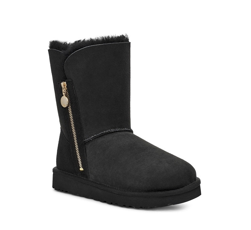 Black Side-Zip Mid-Calf Boots | 2480