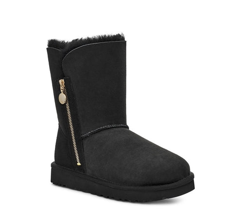 Black Side-Zip Mid-Calf Boots | 2480